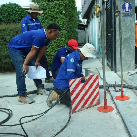 ซ่อมถนนทรุด ซ่อมคอนกรีตแตกร้าว ถนนทรุด