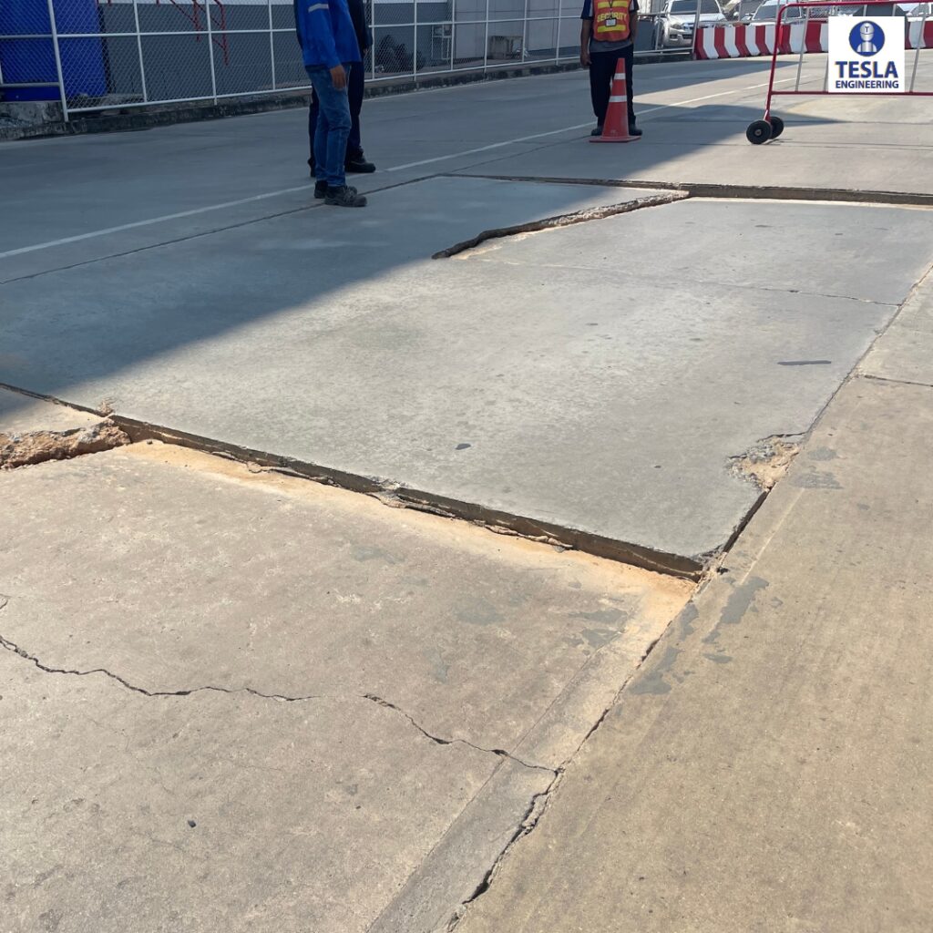 10road lifting17 ซ่อมถนนทรุด ซ่อมคอนกรีตแตกร้าว ถนนทรุด