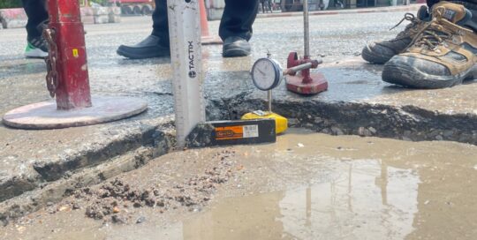 ซ่อมถนนทรุด ซ่อมคอนกรีตแตกร้าว ถนนทรุด