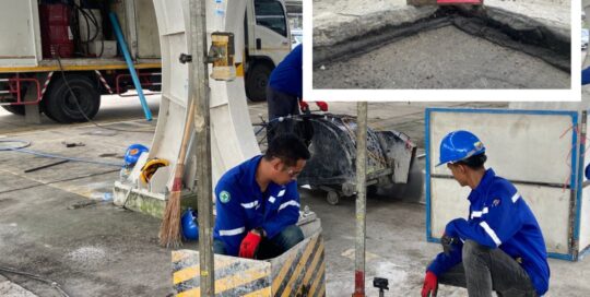 ซ่อมถนนทรุด ซ่อมคอนกรีตแตกร้าว ถนนทรุด