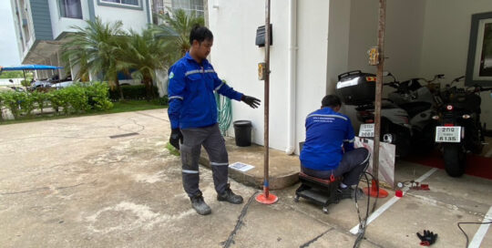 ซ่อมถนนทรุด ซ่อมคอนกรีตแตกร้าว ถนนทรุด