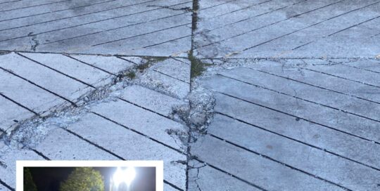 ซ่อมถนนทรุด ซ่อมคอนกรีตแตกร้าว ถนนทรุด