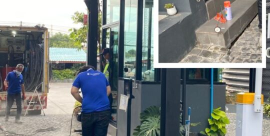 ซ่อมถนนทรุดทางเข้าออกคอนโดด้วยเทคโนโลยีโฟม PU โดยไม่ต้องทุบพื้น