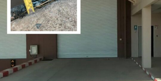 ซ่อมถนนทรุดบริเวณทางเข้าออกด้วยโฟม PU ไม่ต้องทุบพื้น