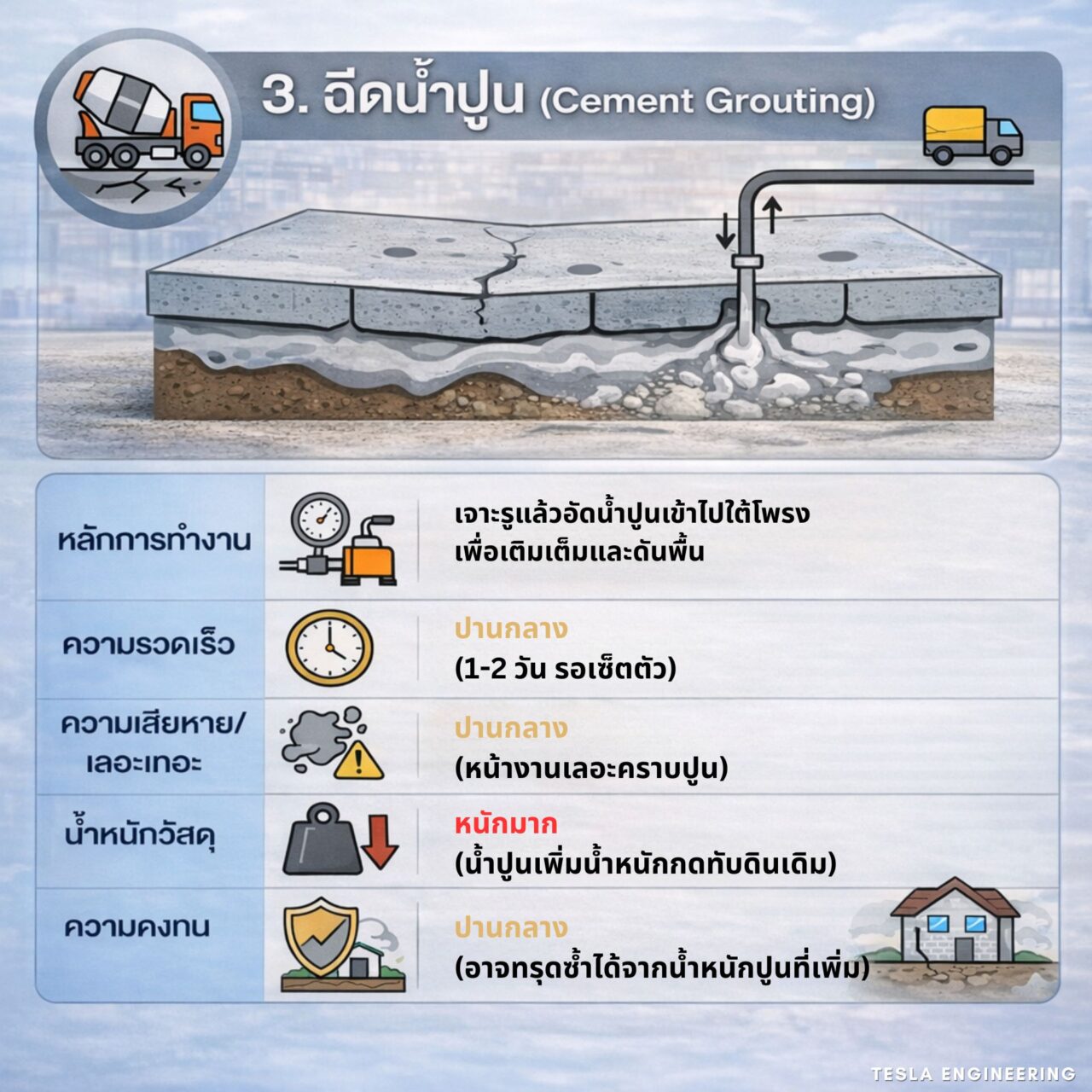 Cement Grouting (การอัดน้ำปูน)